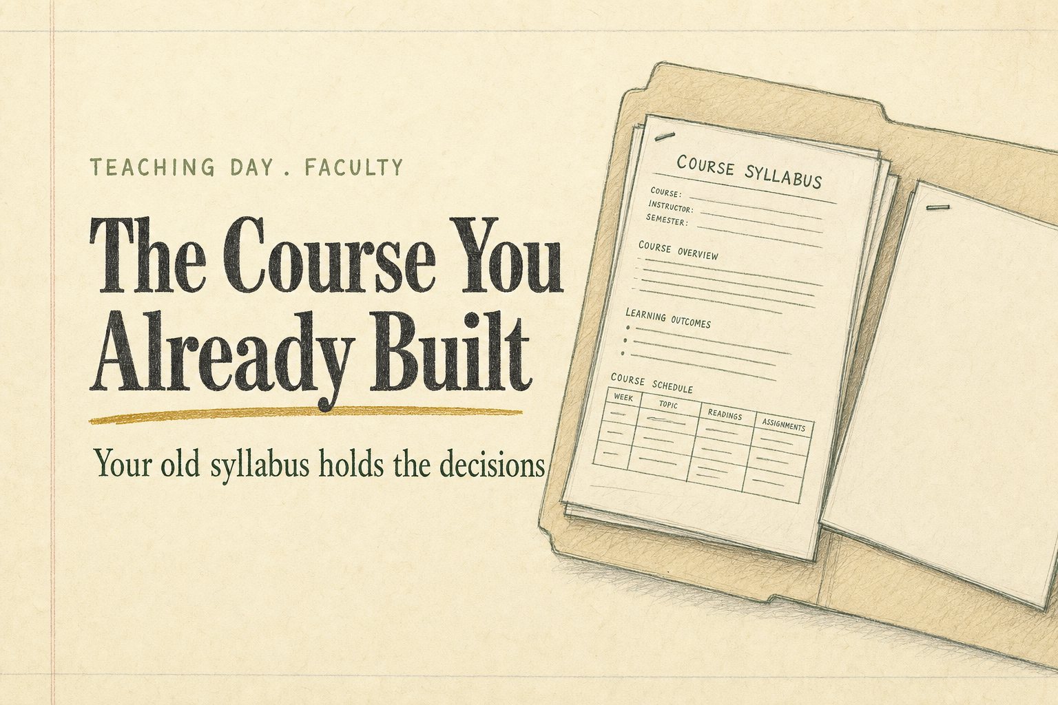 Build Your Course Record By Hand