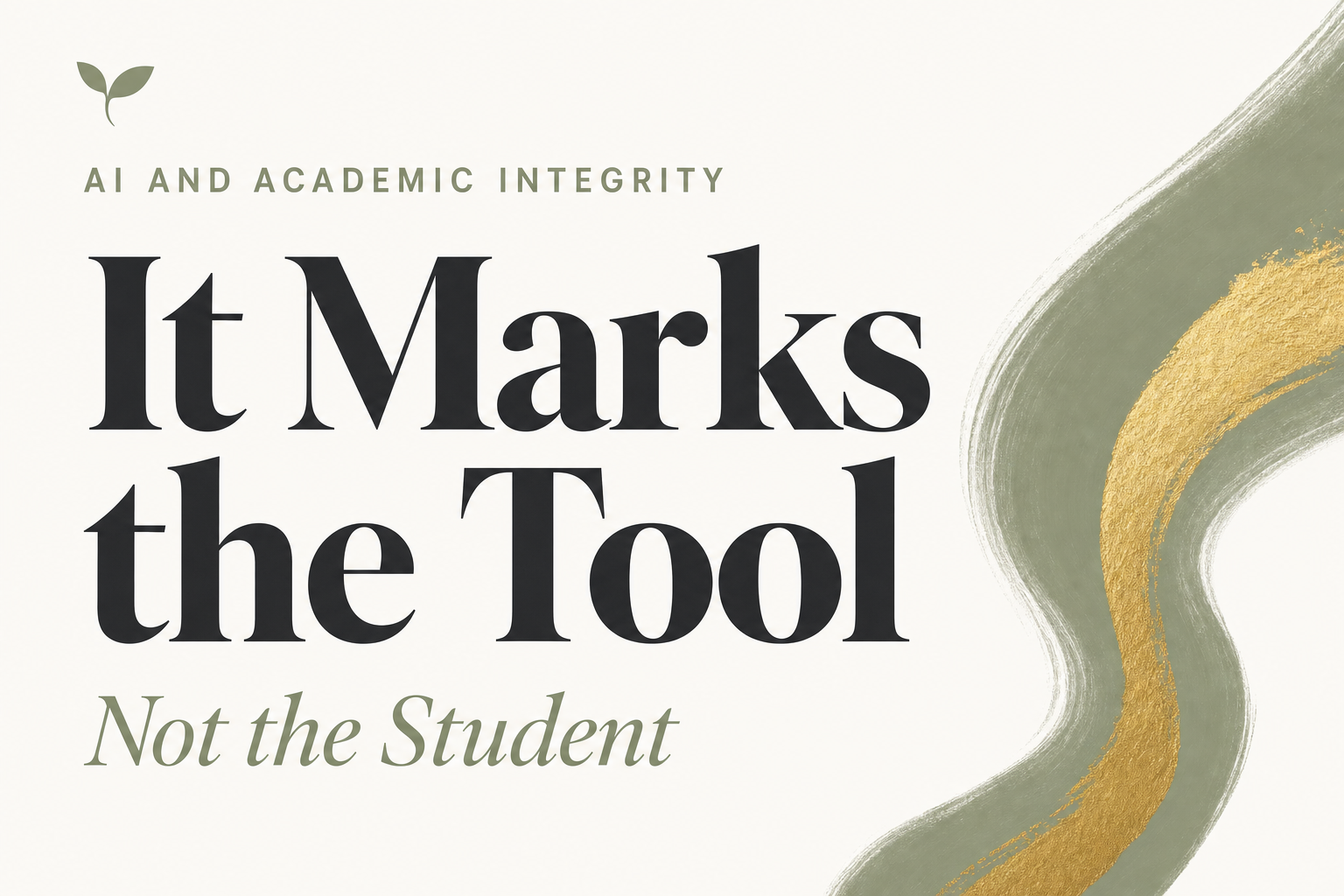 Claude watermark article card reading AI and Academic Integrity, It Marks the Tool, Not the Student.