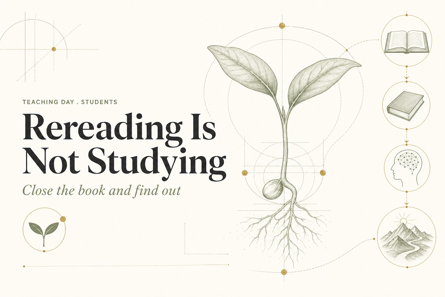 Rereading Is Not Studying. Close the book and find out.